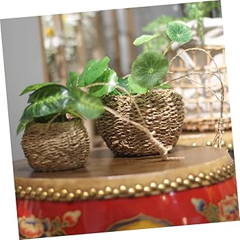 Amazon.co.jp: Ciieeo 麻绳篮子 植物 ハンギングプランター 麻ひ